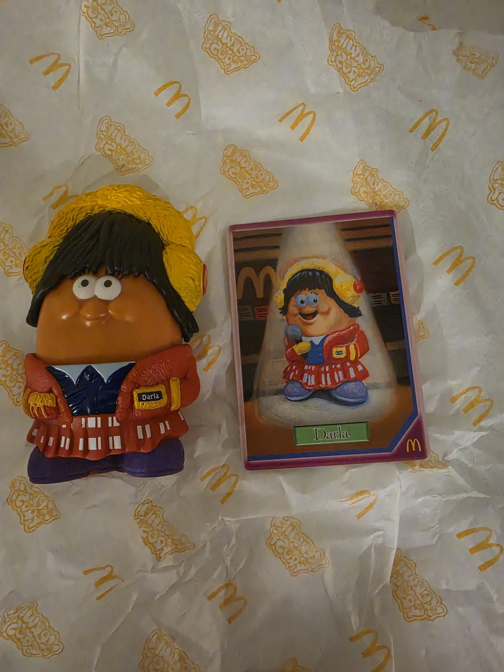 McDonald's Darla Kids Toy Figurine With Colletable Card